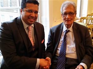 HE Dr Chris Nonis with Nobel Laureate Professor Amartya Sen